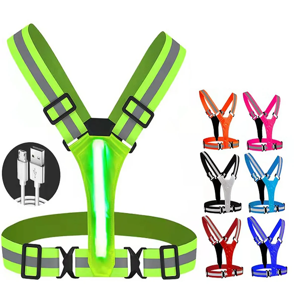 LED Reflective Running Safety Vest 1