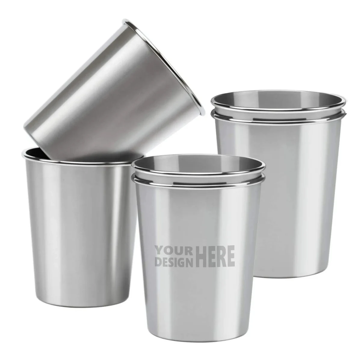 12 Oz.Single Wall Stainless Steel Pint Cup 1