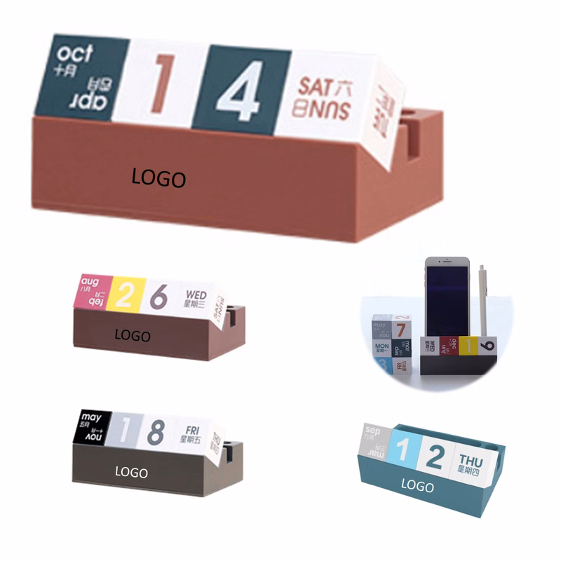 Desktop Desk Calendar with Phone and Pen holder