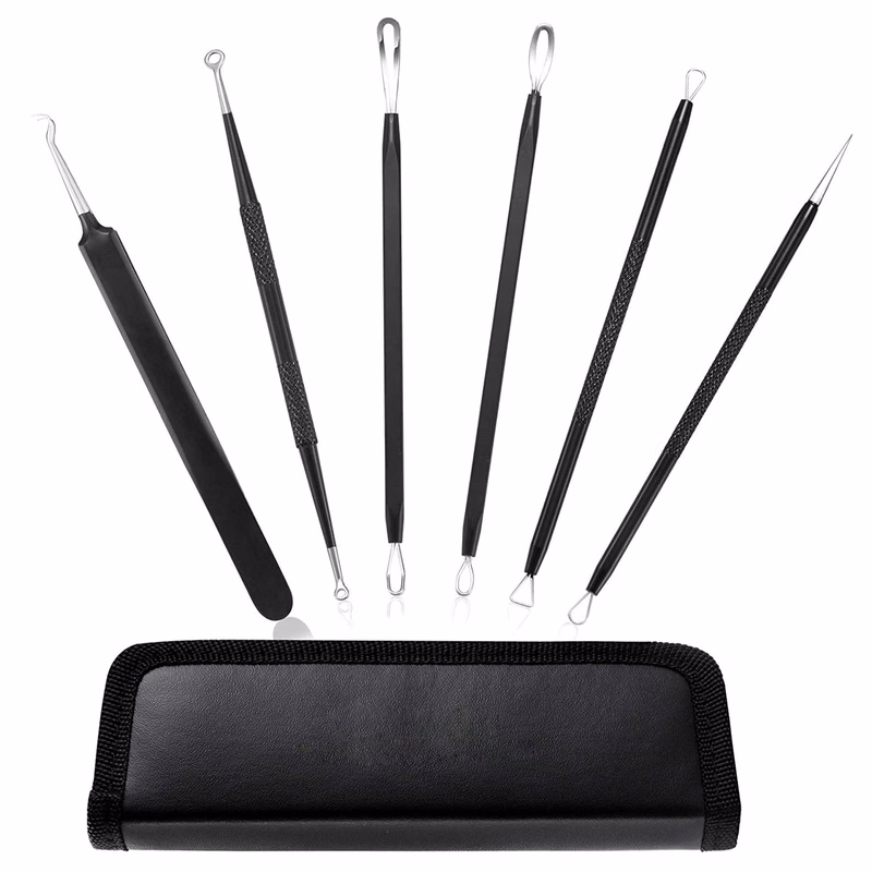 6 Pieces Blackhead Remover Pimple Popper Tool Kit