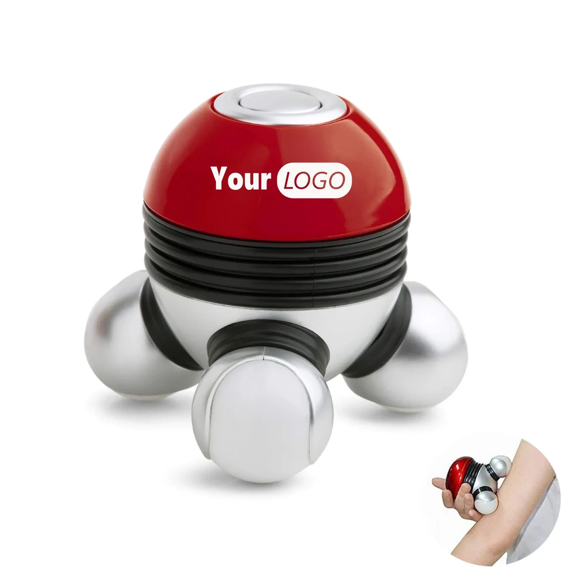 Mini Hand-Held Body Vibrating Massager with LED Light for He 1