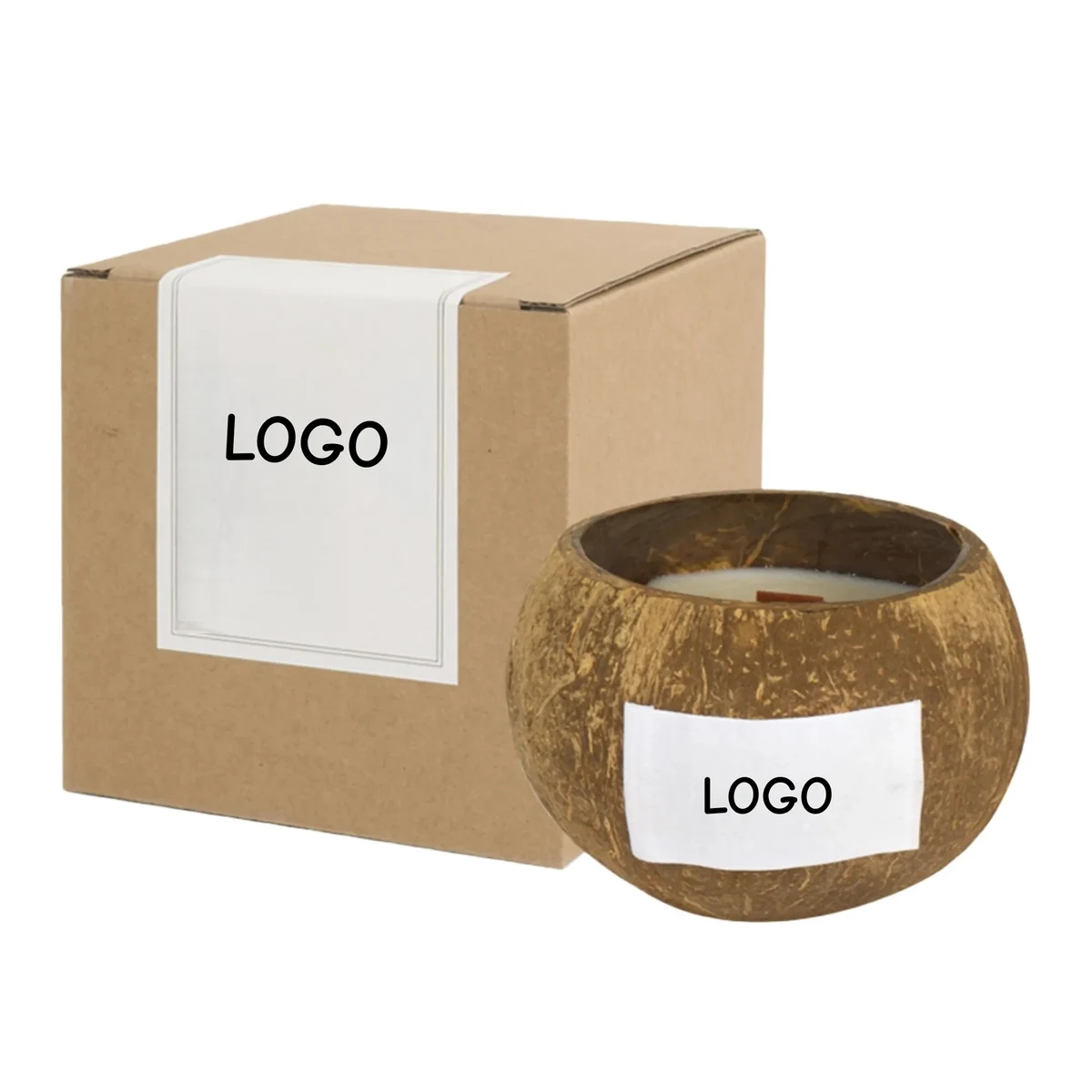 Custom Coconut Shell Aromatherapy Candles Gift 1