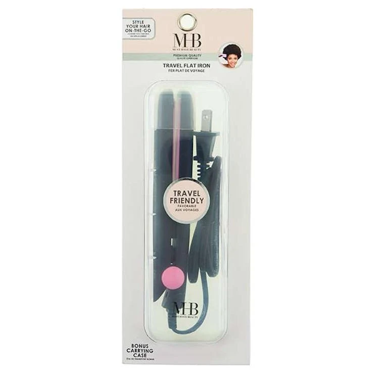 Travel Flat Iron with Carrying Case - Black 1