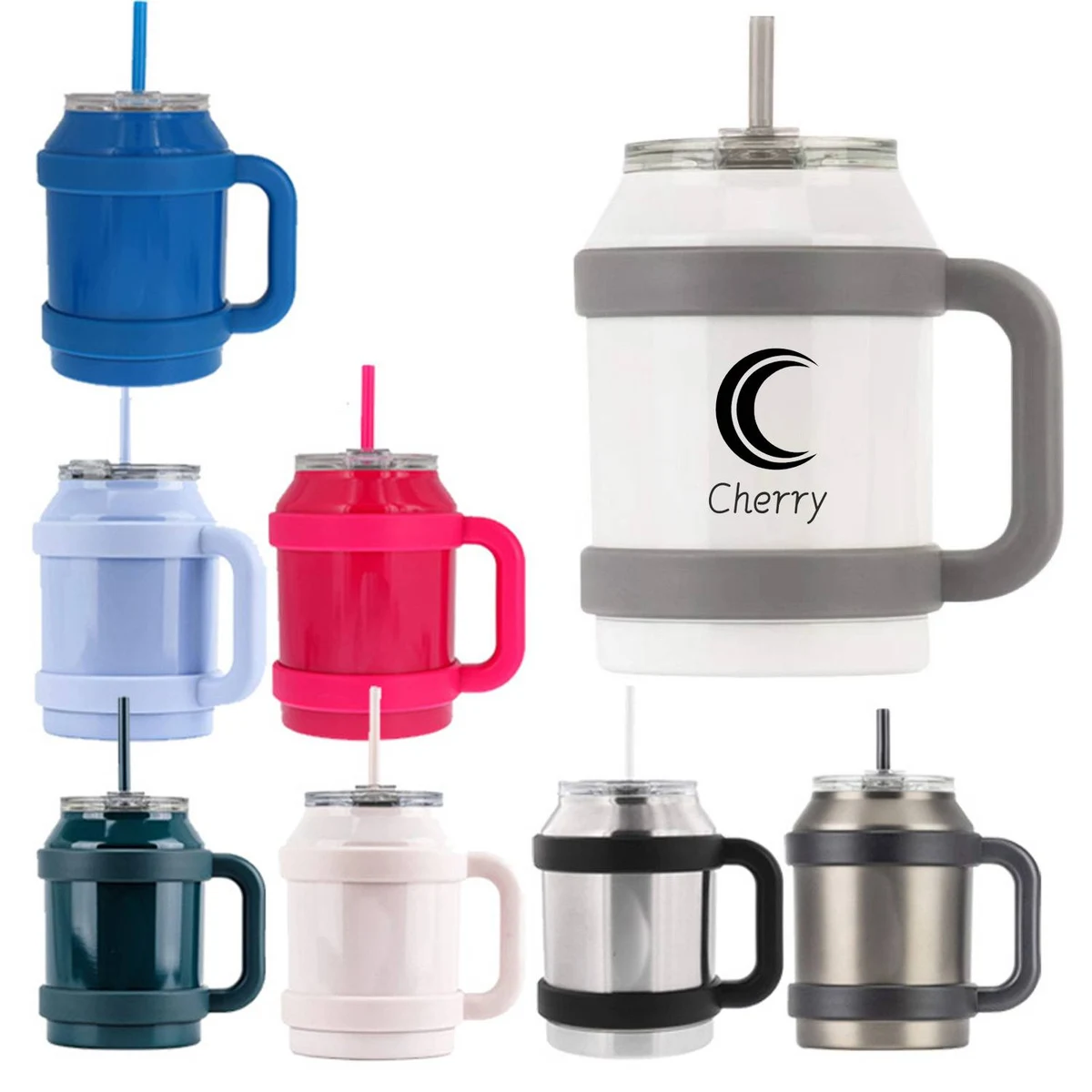 50Oz Mug With Handle And Straw 1