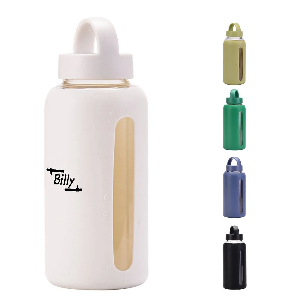 28Oz Glass Water Bottle w/ Protective Silicone Sleeve 1