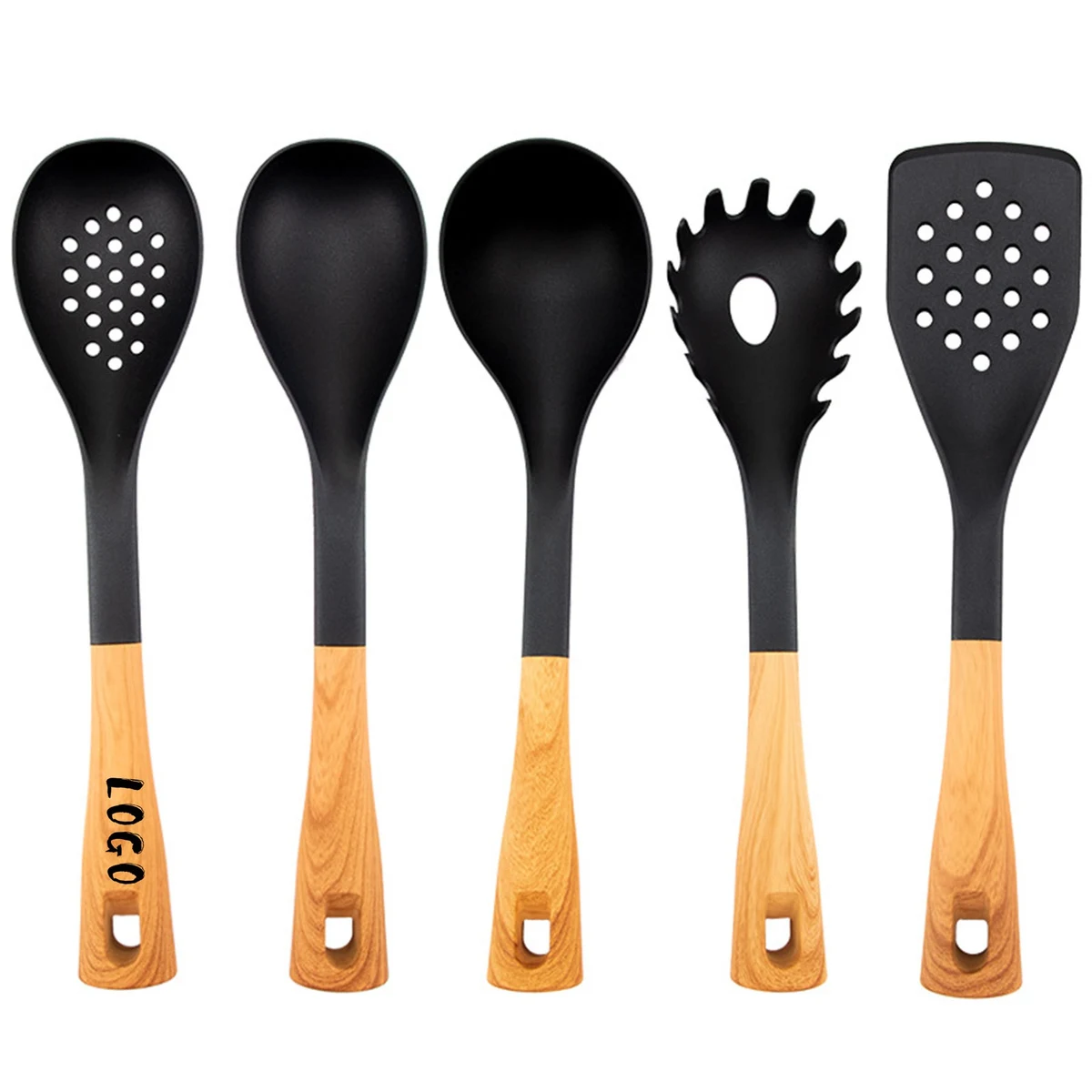 Nylon Kitchen Utensil 5 Piece Set Nonstick Cooking Tools 1