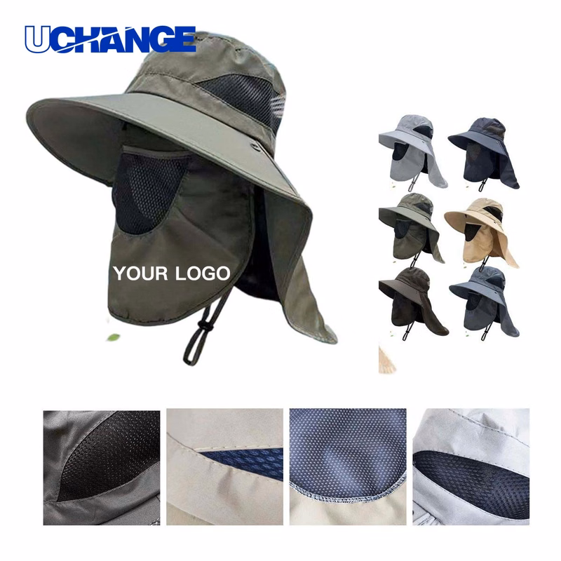 Breathable Mesh Shawl Hat Headwear for Sun Protection