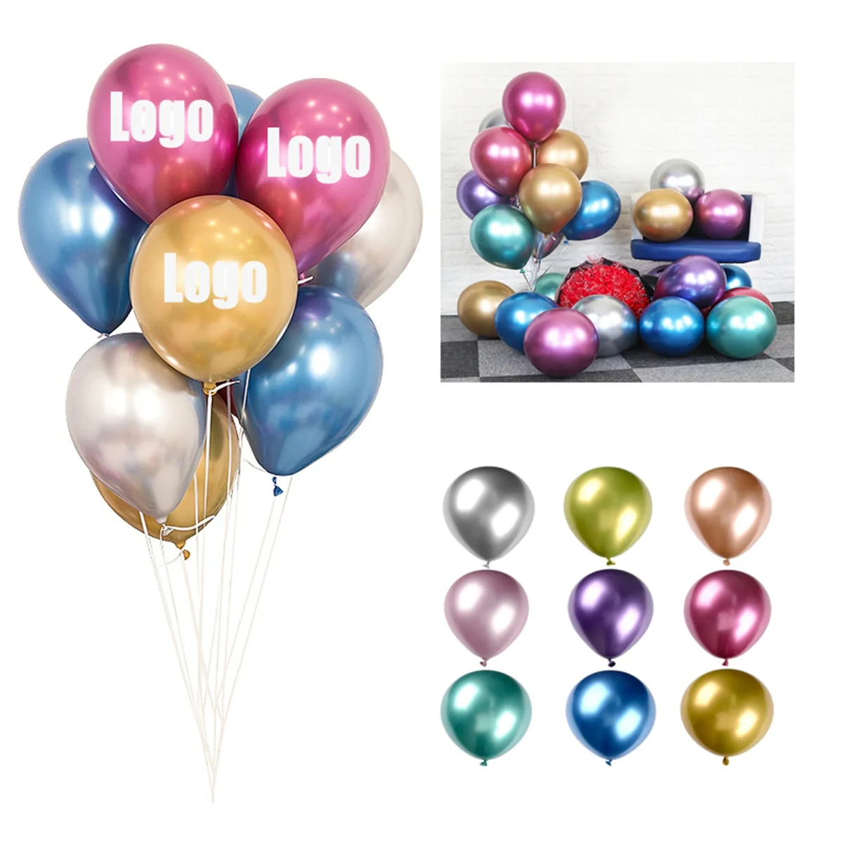 12inch Happy Birthday Metallic Ballons 1