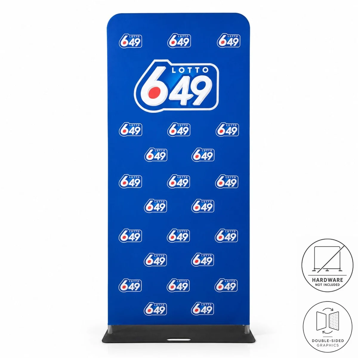 Replacement Graphics Double Sided 3'W x 90"H EuroFit Tension Fabric Slip on cover, NO SETUP 1
