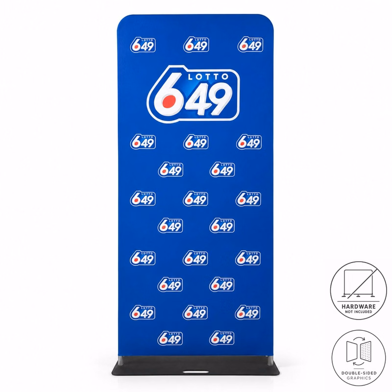Replacement Graphics Double Sided 3'W x 90"H EuroFit Tension Fabric Slip on cover, NO SETUP