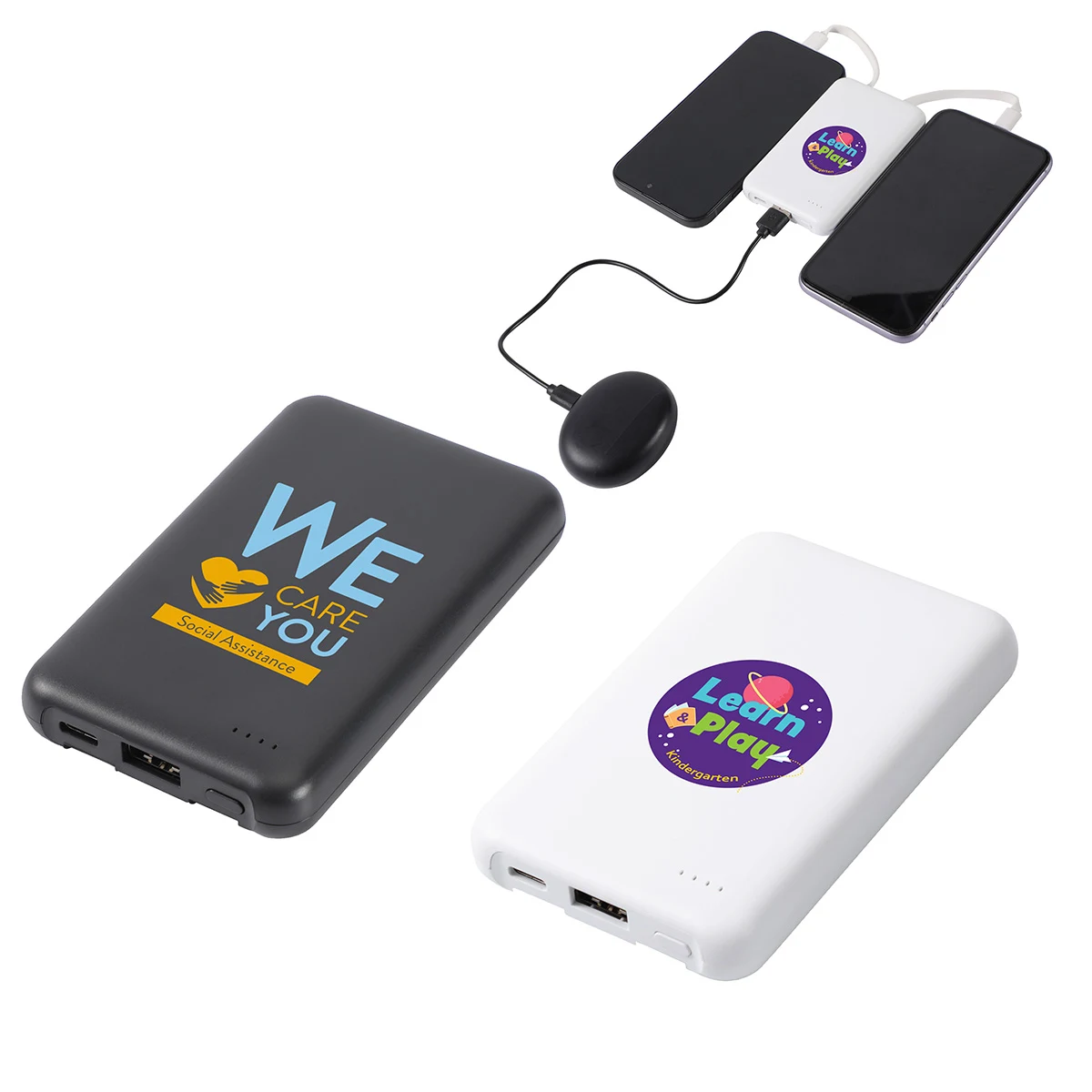 Guild 5000mAh UL-Listed Power Bank with Built-in Cables 1