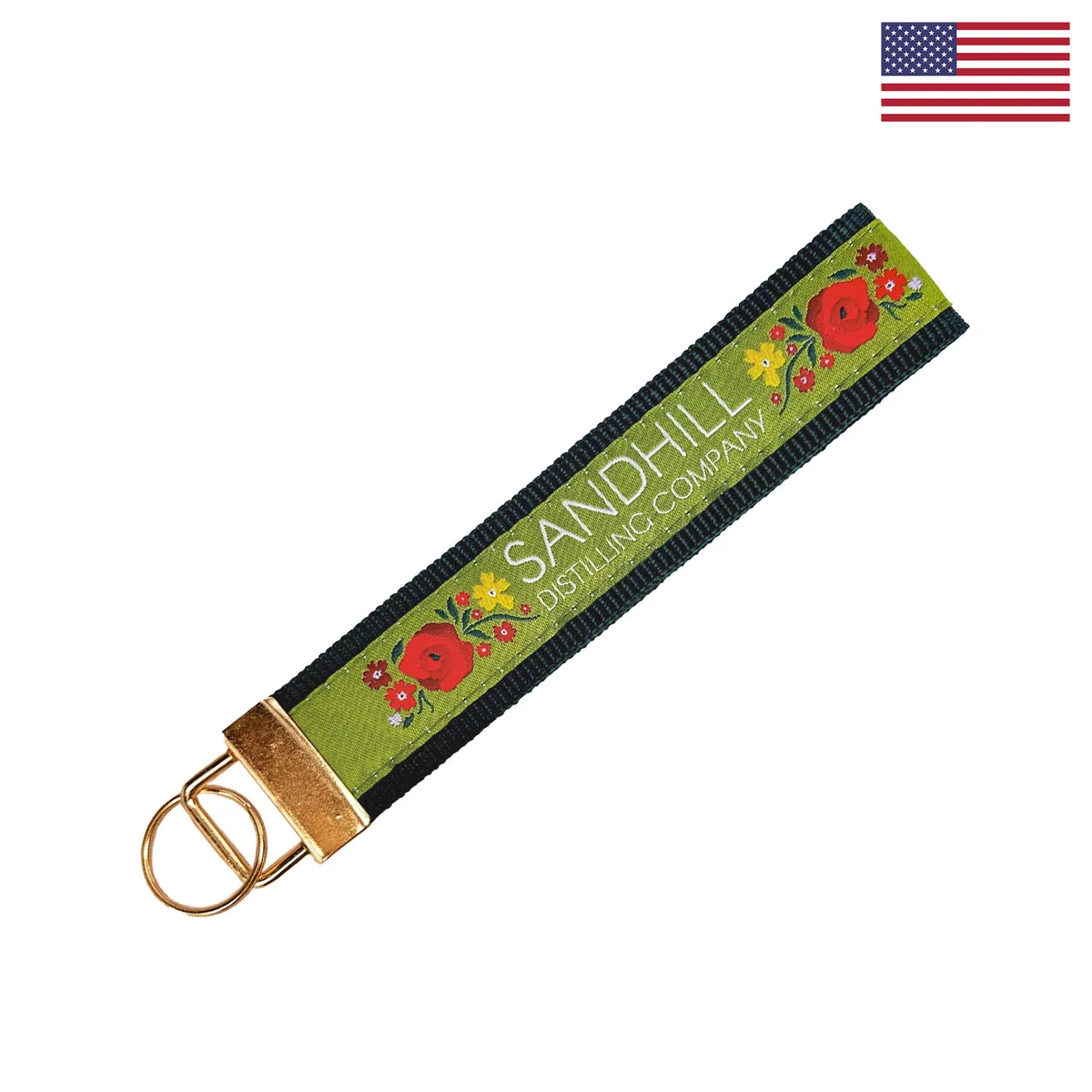6" Woven Key Strap w/ Gold-Colored Hardware - "Elite" Weave 1