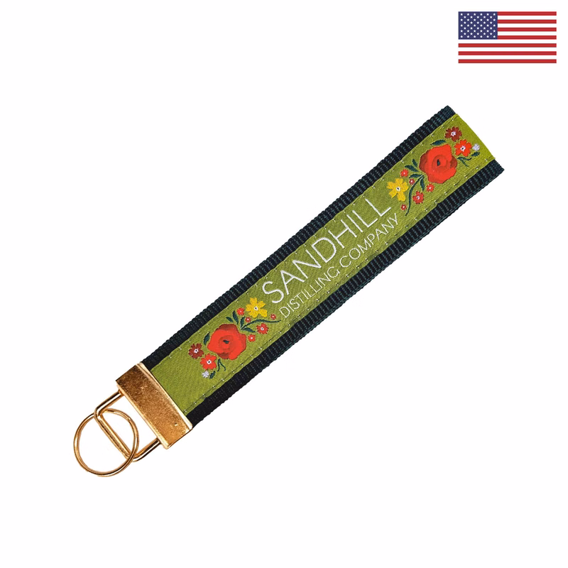 6" Woven Key Strap w/ Gold-Colored Hardware - "Elite" Weave