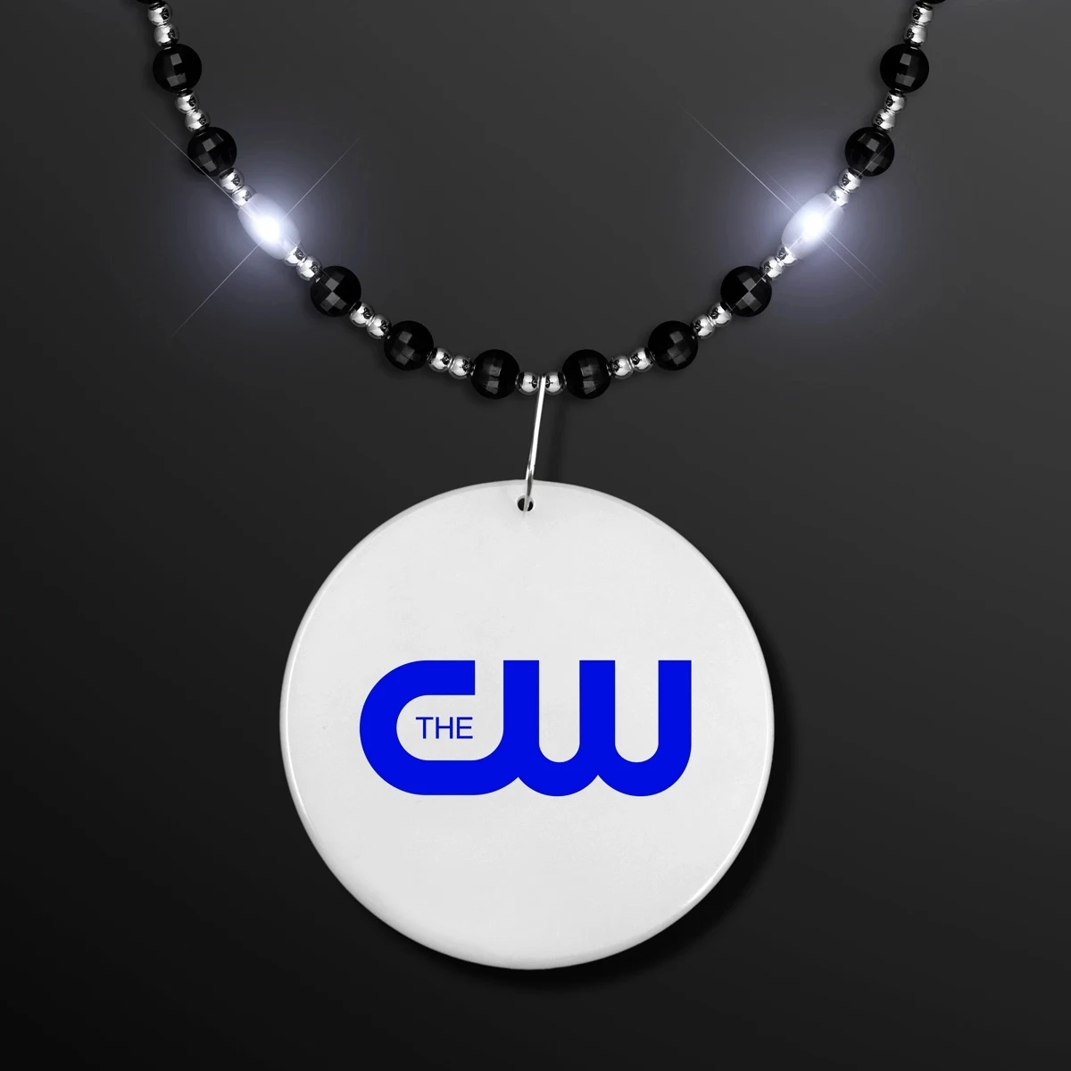 Black Tie Light Beads With Medallion 1