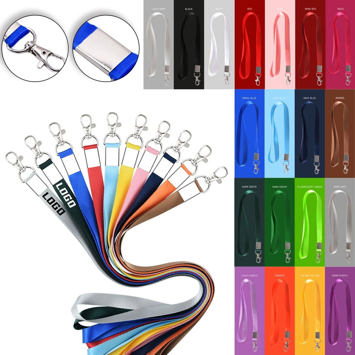 35 Inch Plain Weave ID Badge Neck Strap for Employee 1
