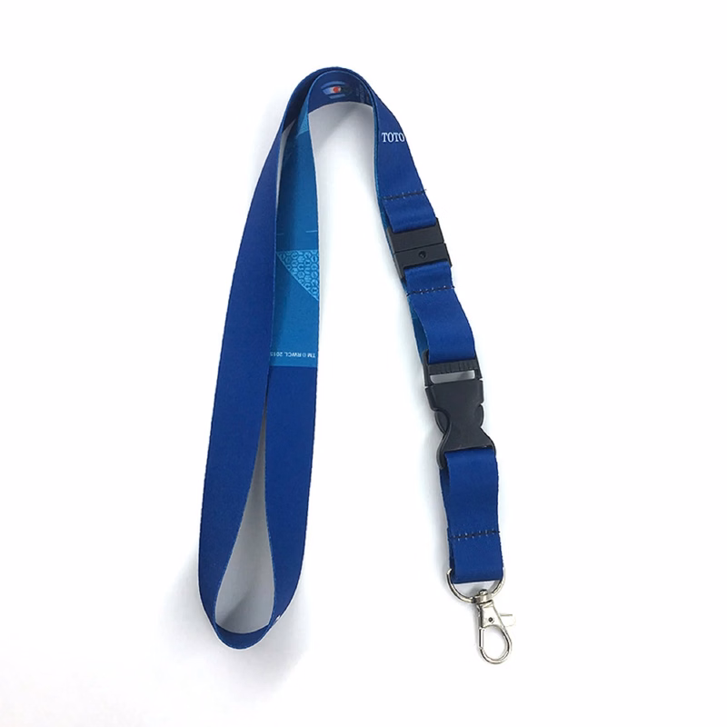 Polyester Safety Breakaway Lanyard with Keychain