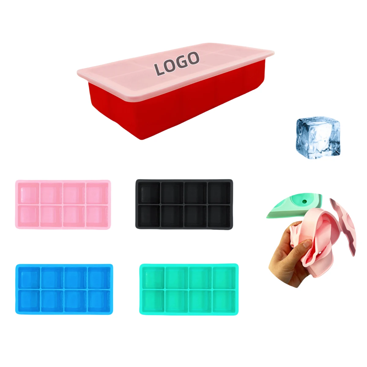 Reusable Silicone Ice Cube Molds 1