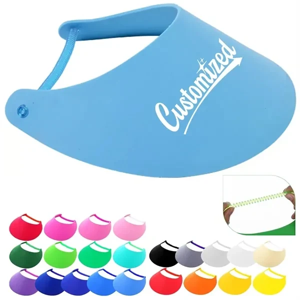 Custom Lightweight EVA Foam Sun Visor with Coiled Strap — Outdoor Party Giveaway 1