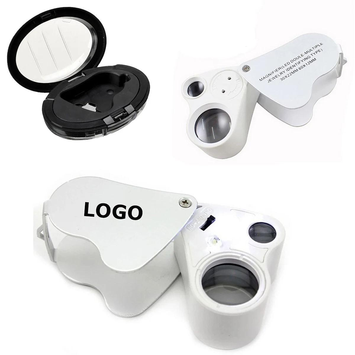 MOQ 10pcs Pocket Folding Magnifying Glass Eye Loupe 1