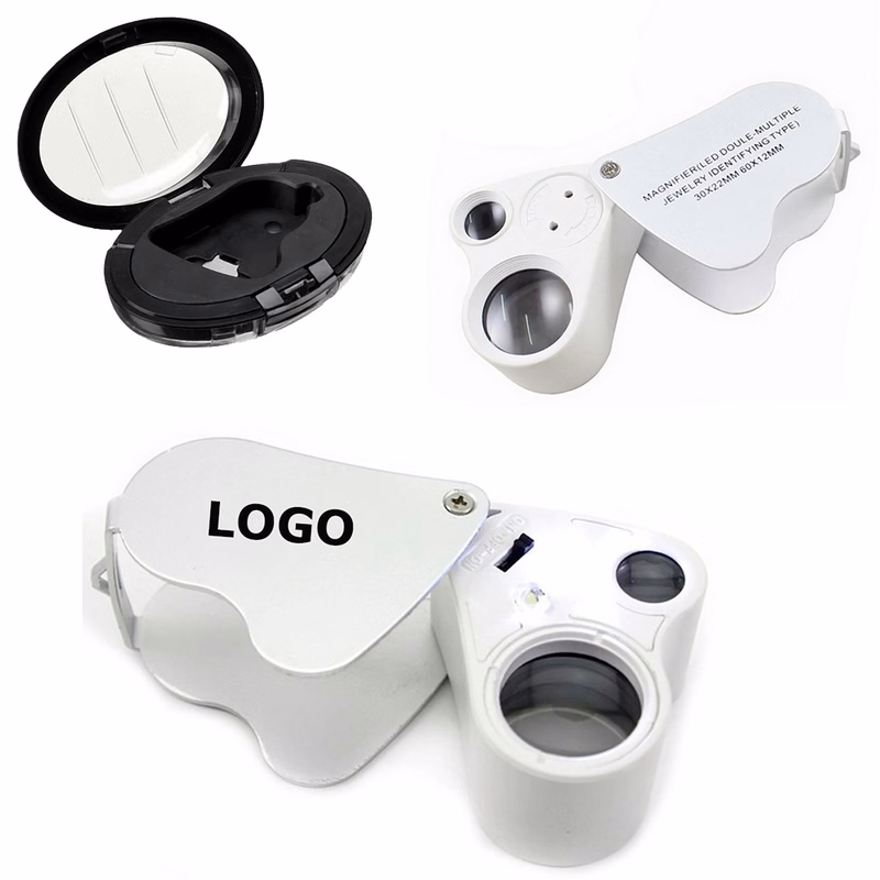 MOQ 10pcs Pocket Folding Magnifying Glass Eye Loupe