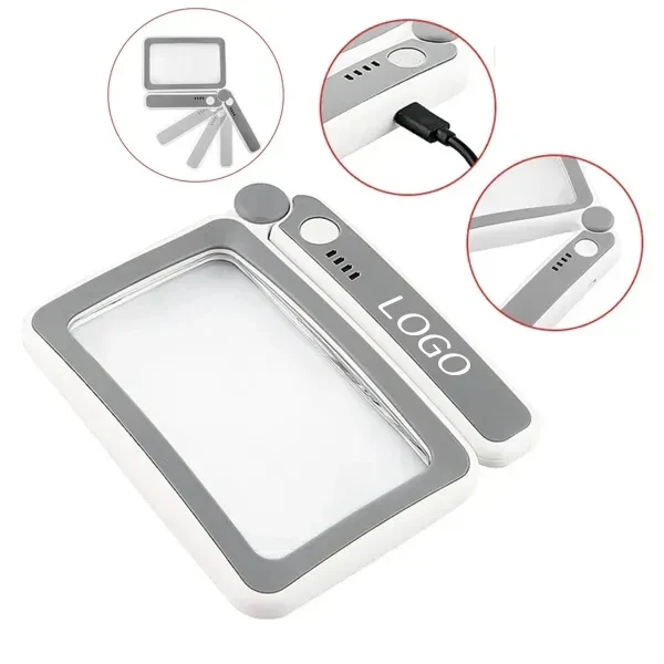 LED Magnifying Glass with Illuminated and Foldable Handle 1