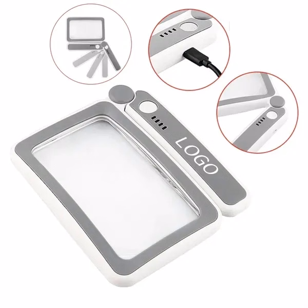LED Magnifying Glass with Illuminated and Foldable Handle