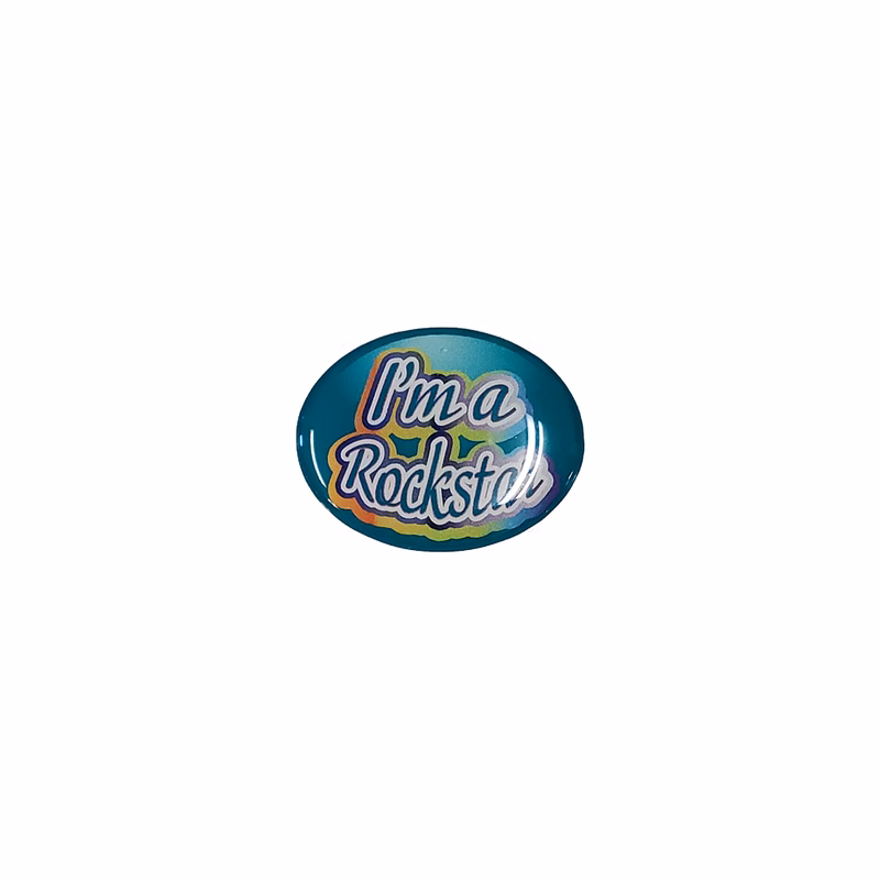Domed decals / stickers / skins with repositionable adhesive Up to 1 Sq. In.