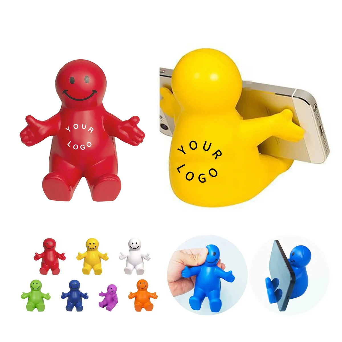 Stress Relief Phone Stand with Smiley Design 1