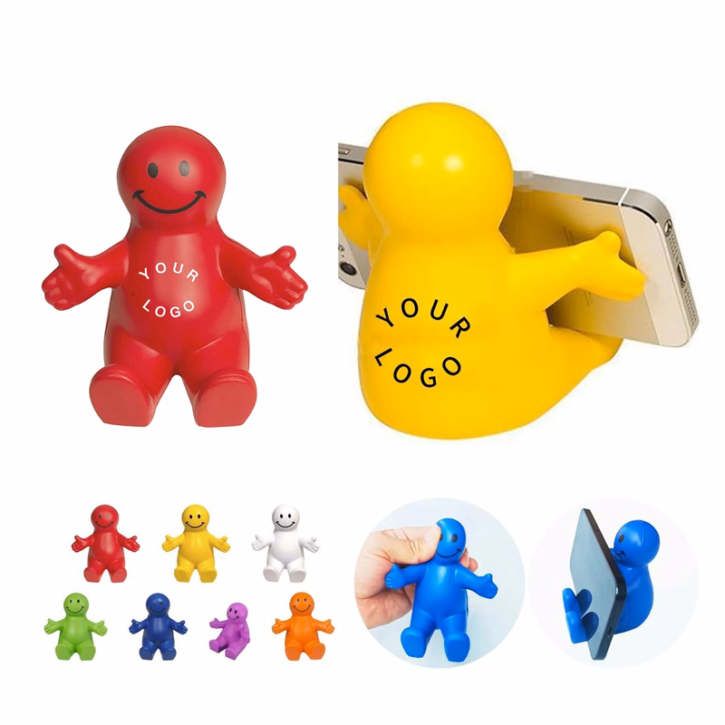 Stress Relief Phone Stand with Smiley Design