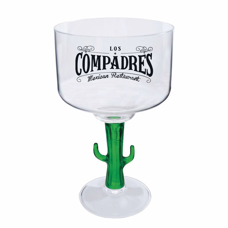 18oz Novelty Stem Plastic Margarita Glass