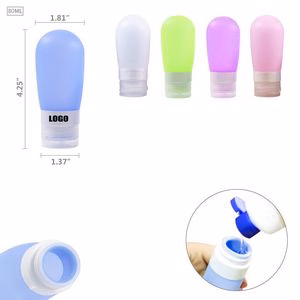 80ml Silicone Round Tube Travel Bottle With Flip Up Lid
