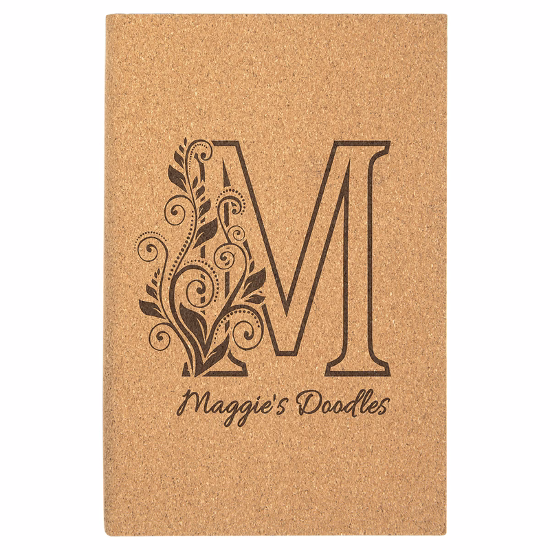 5 1/4" x 8 1/4" Cork Sketch Book-Unlined Paper