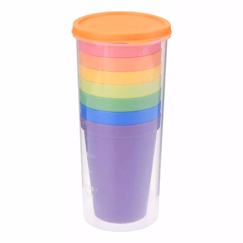 Portable Rainbow Cup Set