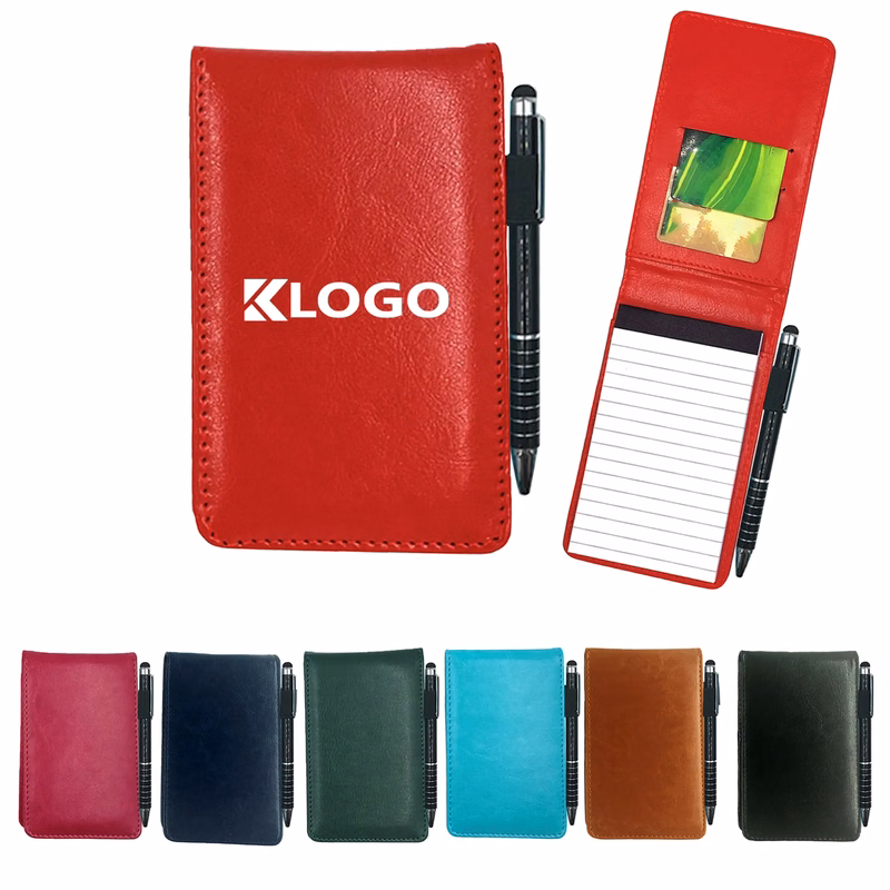 PU Pocket Notepad  and Metal Ballpoint Pen