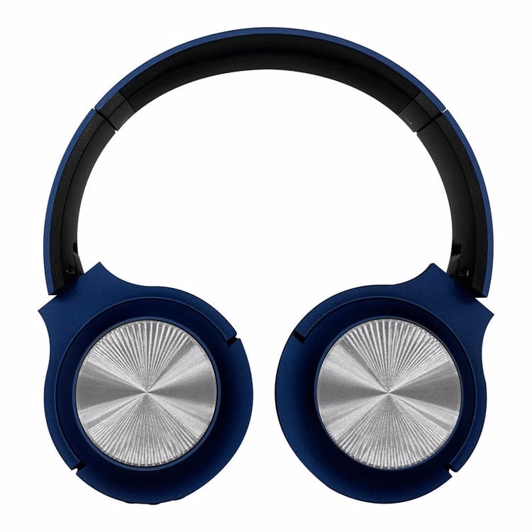 Wireless Over-Ear Headphones - Navy/Chrome 3.5mm SD Card