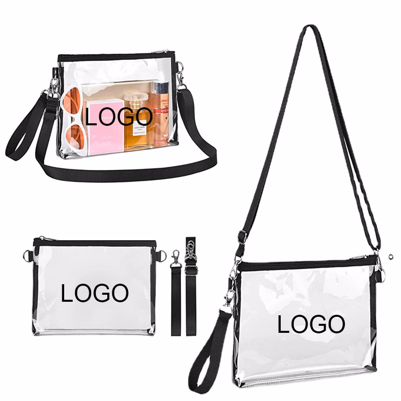 Transparent PVC Messenger Bag Waterproof Stadium Storage Bag