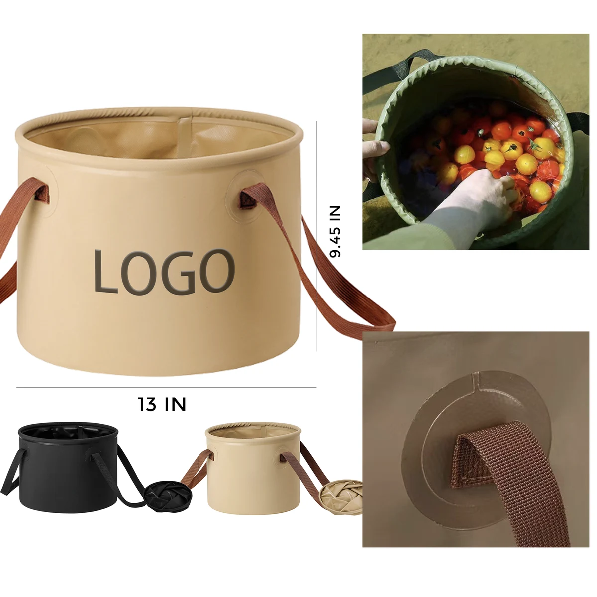 MOQ 100 PCS Spacious Folding Bucket 1