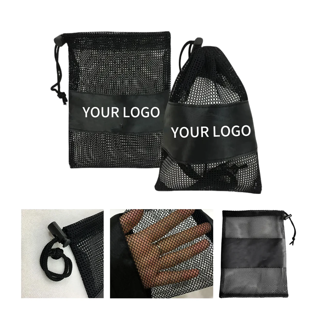 Sports Equipment Mesh Drawstring Pouch 1
