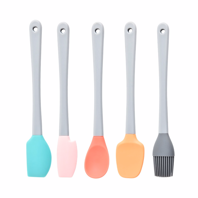 5 Pieces Mini Silicone Spatula Kitchen Utensil Set w/ Box