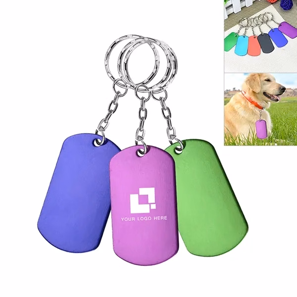 Aluminum Rectangle Shaped Key Holder and Dog Tags