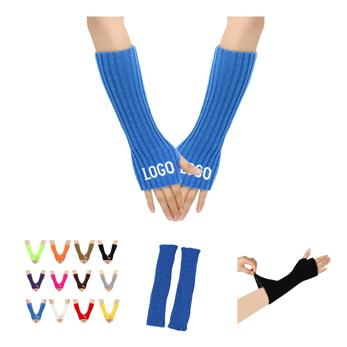 MOQ 300 pcs Half-Finger Knitted Gloves 1