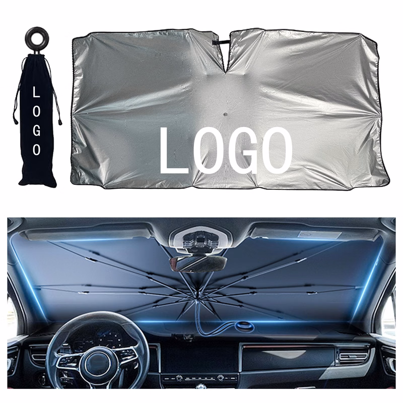 Drawstring Dashboard Guard Car Windshield Umbrella