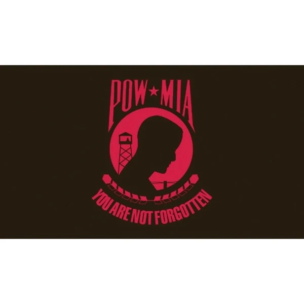 POW MIA Nylon Flag Red-Black 1