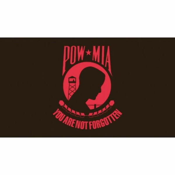 POW MIA Nylon Flag Red-Black
