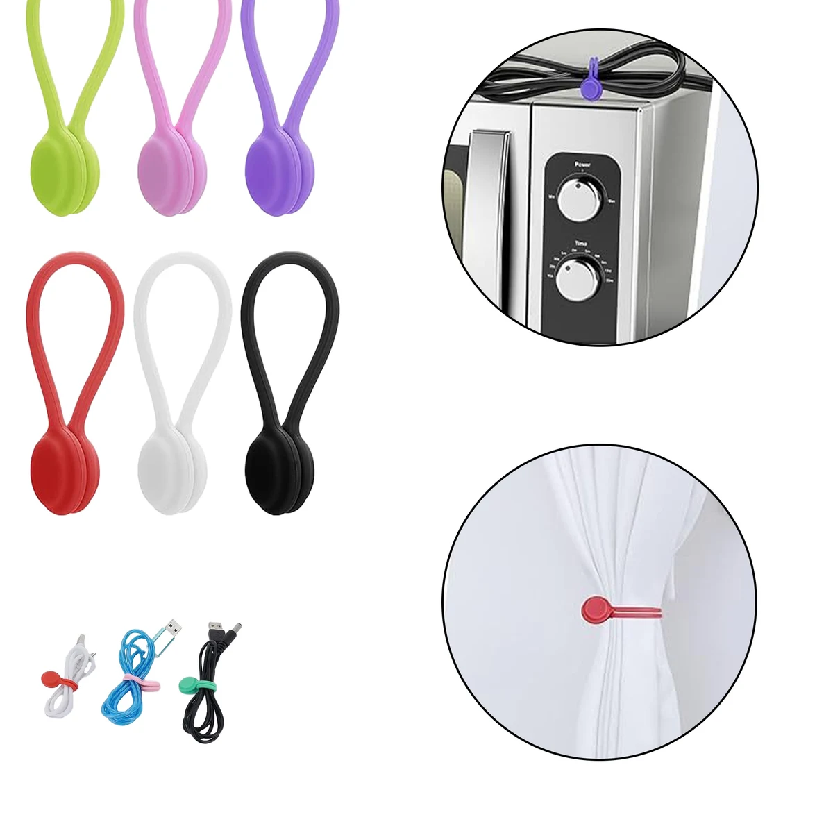 Reusable Strong Magnetic Cable Ties 1