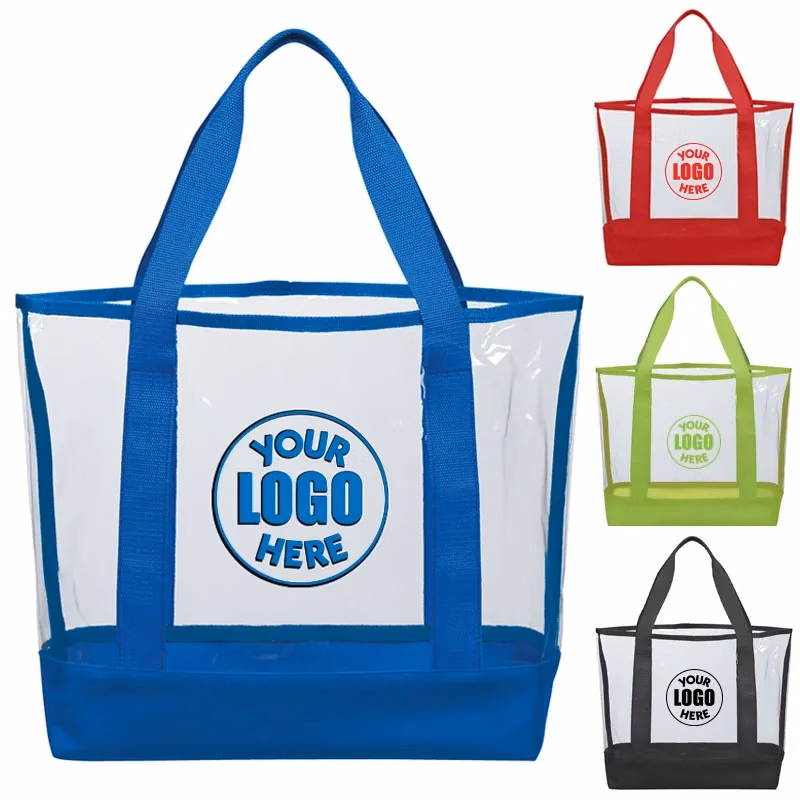 Imprinted Clear Casual Tote Bags