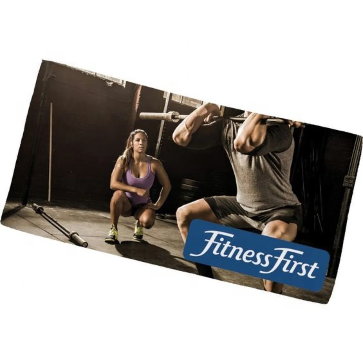 20"x 30" Sublimated Microfiber Velour Gym Towel w/ Cotton Terry Loops 1
