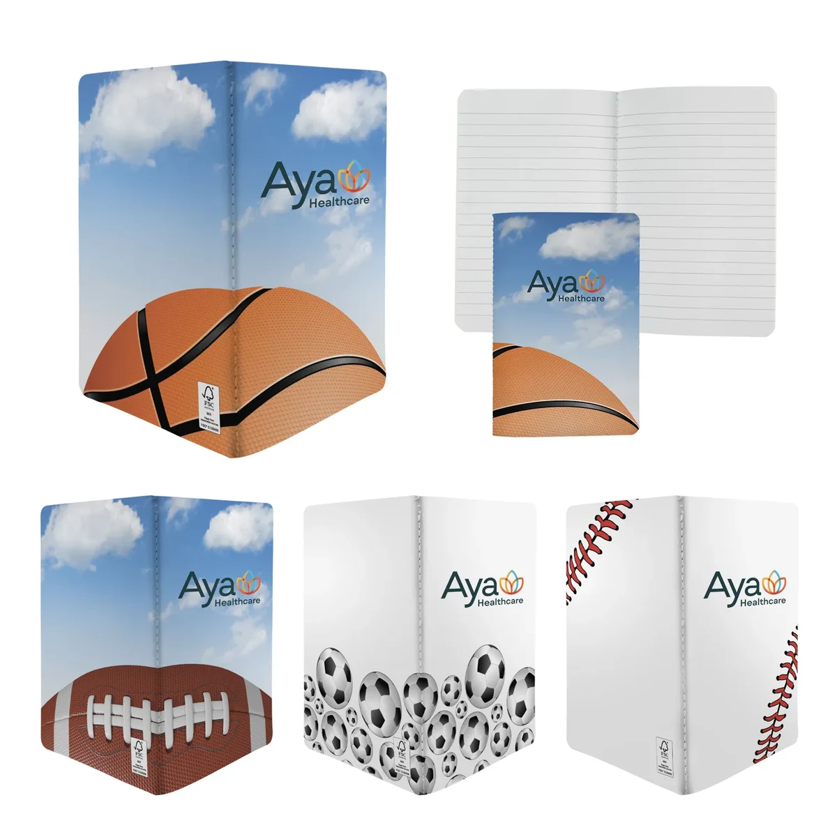 4" X 6" Sport Sewn Paper Cover Notebook 1