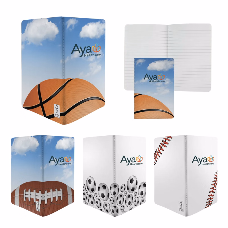 4" X 6" Sport Sewn Paper Cover Notebook