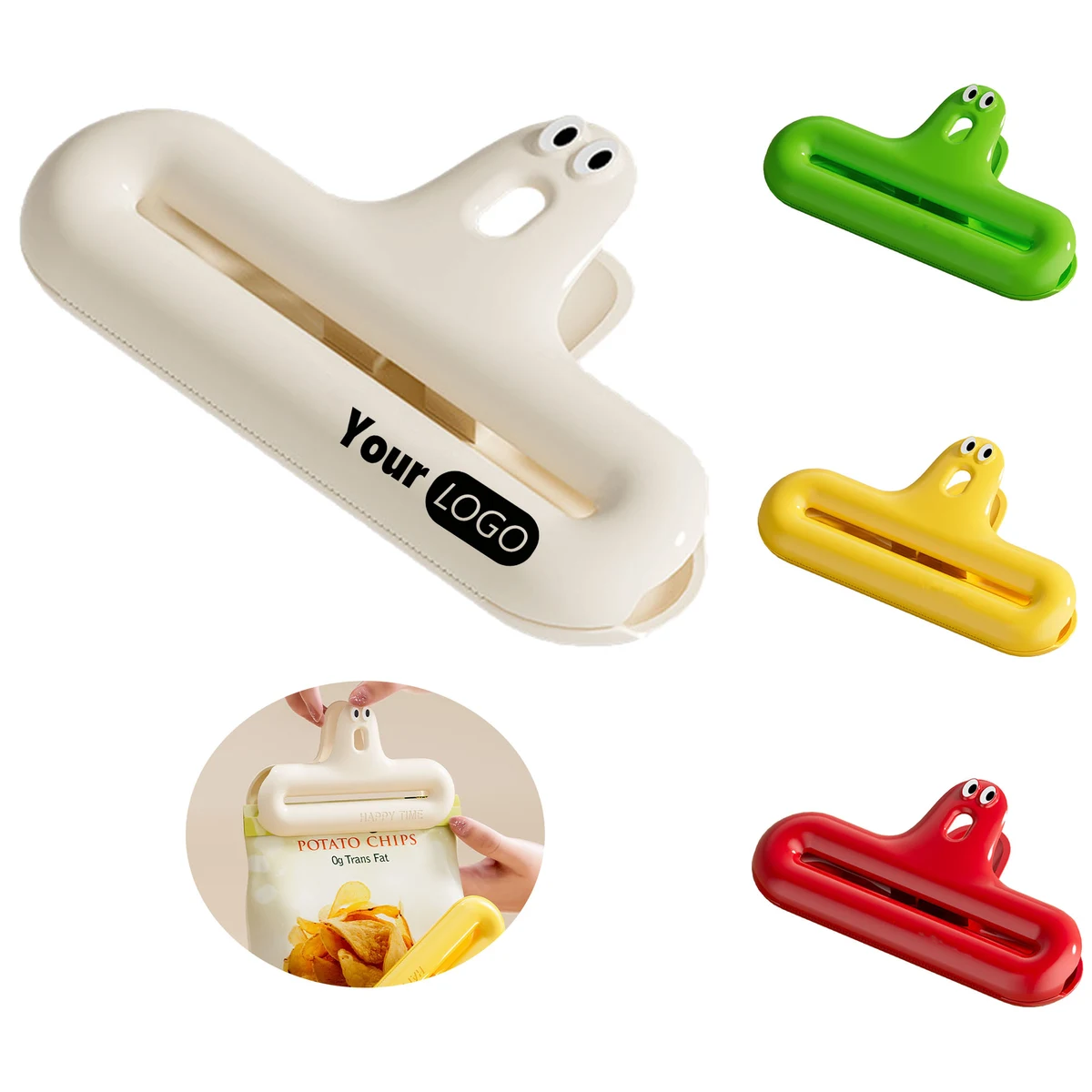 Brandable Moisture-Proof Snack Bag Clamp 1